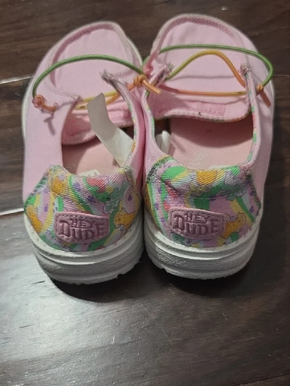 Hey Dude Pink Kids Slip-On Sneakers with Multicolor My LITTLE Pony Trim
